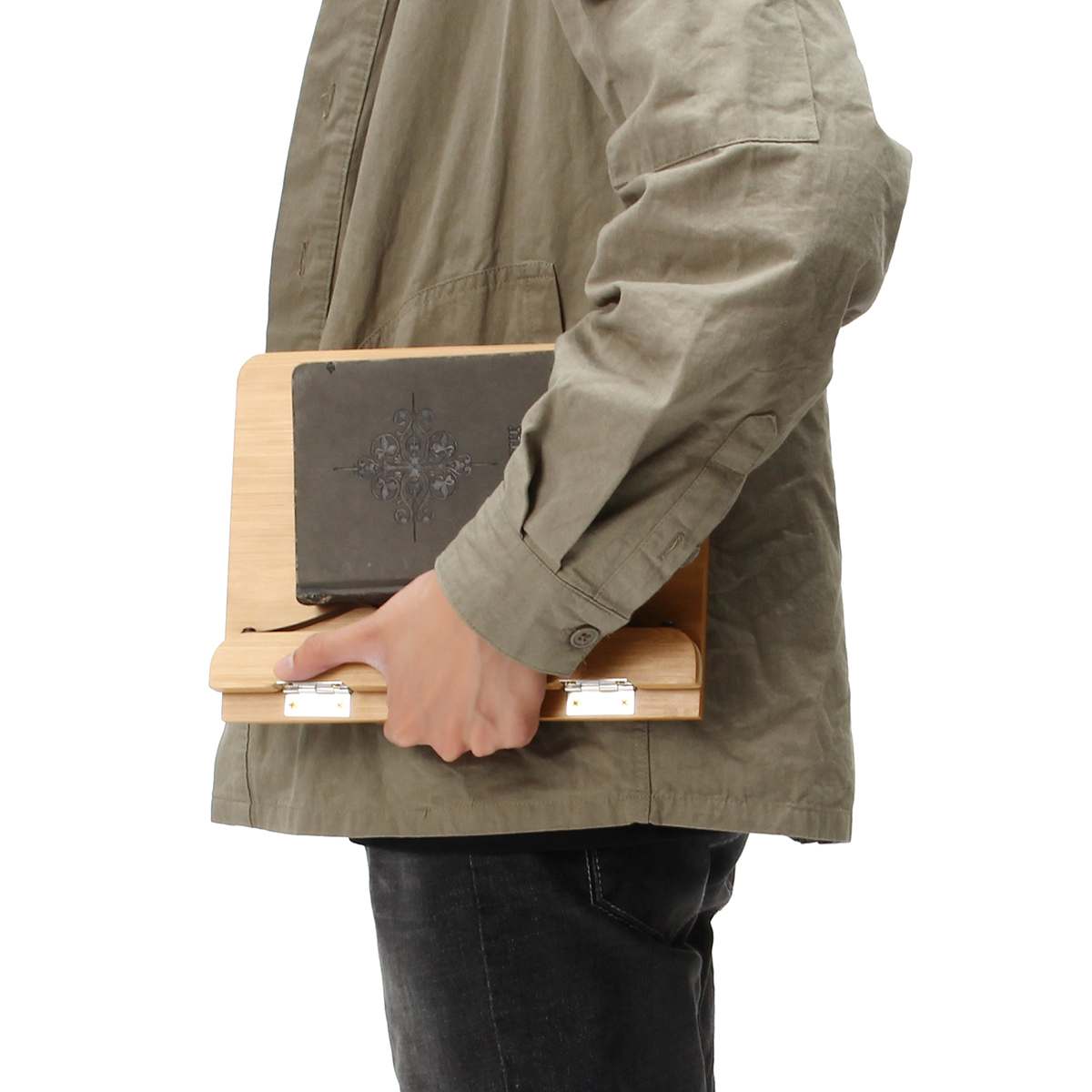 Adjustable Bamboo Book Stand