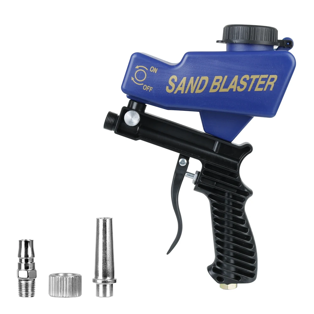 Adjustable Blasting Machine Gravity Sandblasting Gun Pneumatic Sandblasting Set Rust Blasting Device Pneumatic Blasting