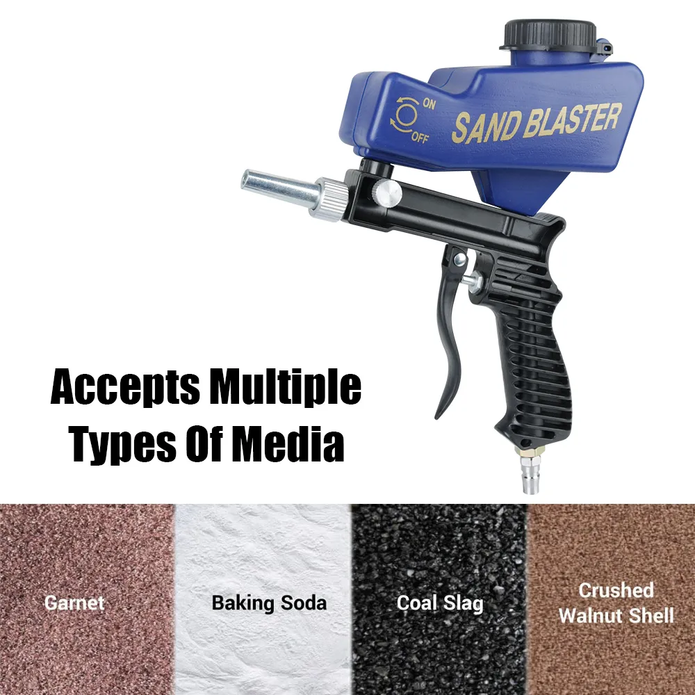 Adjustable Blasting Machine Gravity Sandblasting Gun Pneumatic Sandblasting Set Rust Blasting Device Pneumatic Blasting