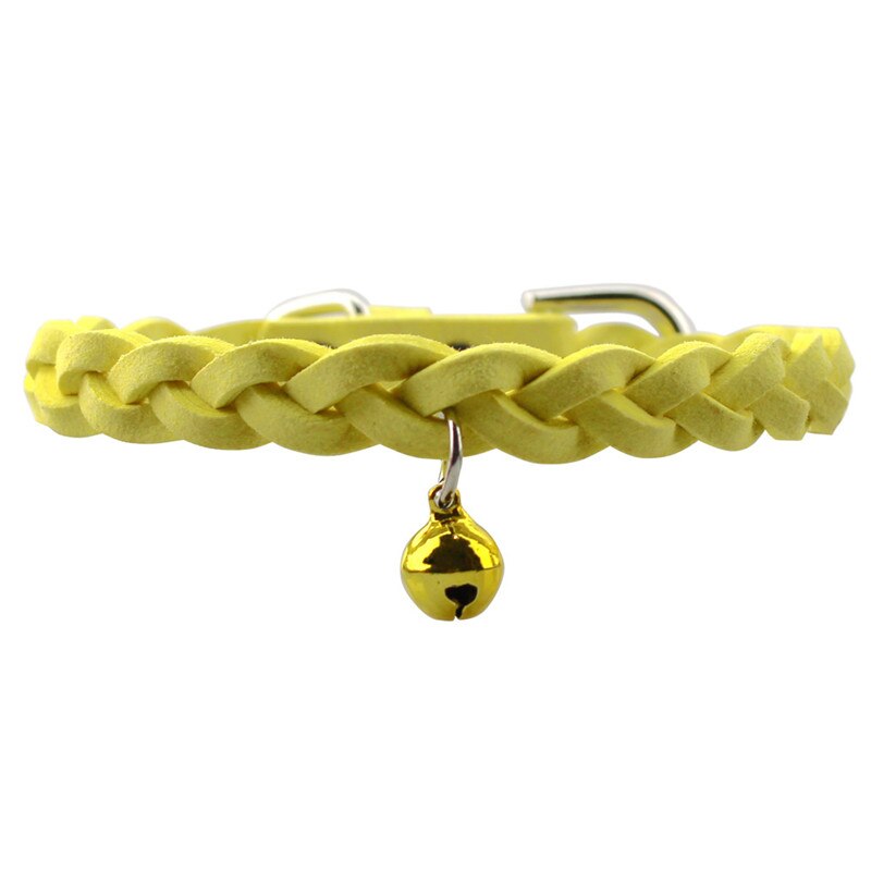 Adjustable Braided Dog Collar with Bell