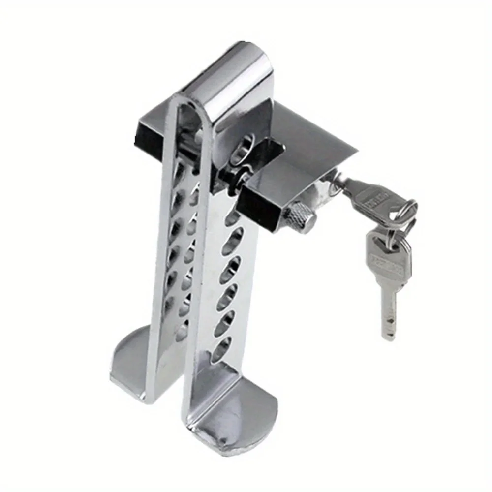 Adjustable Brake Pedal Lock with 2 Keys – Heavy Duty Stainless Steel 8-Hole Anti-Theft for Vehicles, Universal Security Adjustable Brake Pedal Lock with 2 Keys – Heavy Duty Stainless Steel 8-Hole Anti-Theft for Vehicles, Universal Security
