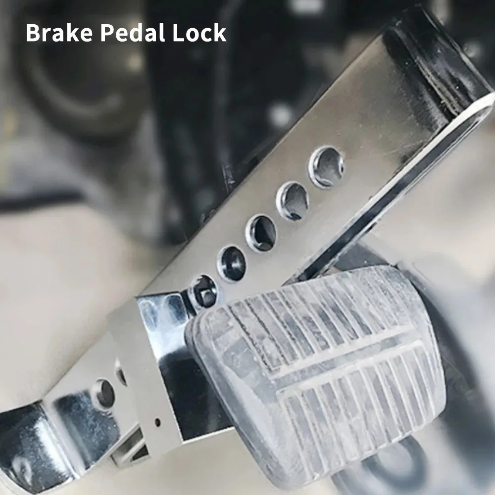 Adjustable Brake Pedal Lock with 2 Keys – Heavy Duty Stainless Steel 8-Hole Anti-Theft for Vehicles, Universal Security Adjustable Brake Pedal Lock with 2 Keys – Heavy Duty Stainless Steel 8-Hole Anti-Theft for Vehicles, Universal Security