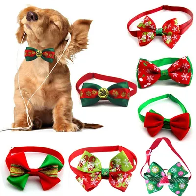 Adjustable Christmas Dog Bow Tie Adjustable Christmas Dog Bow Tie