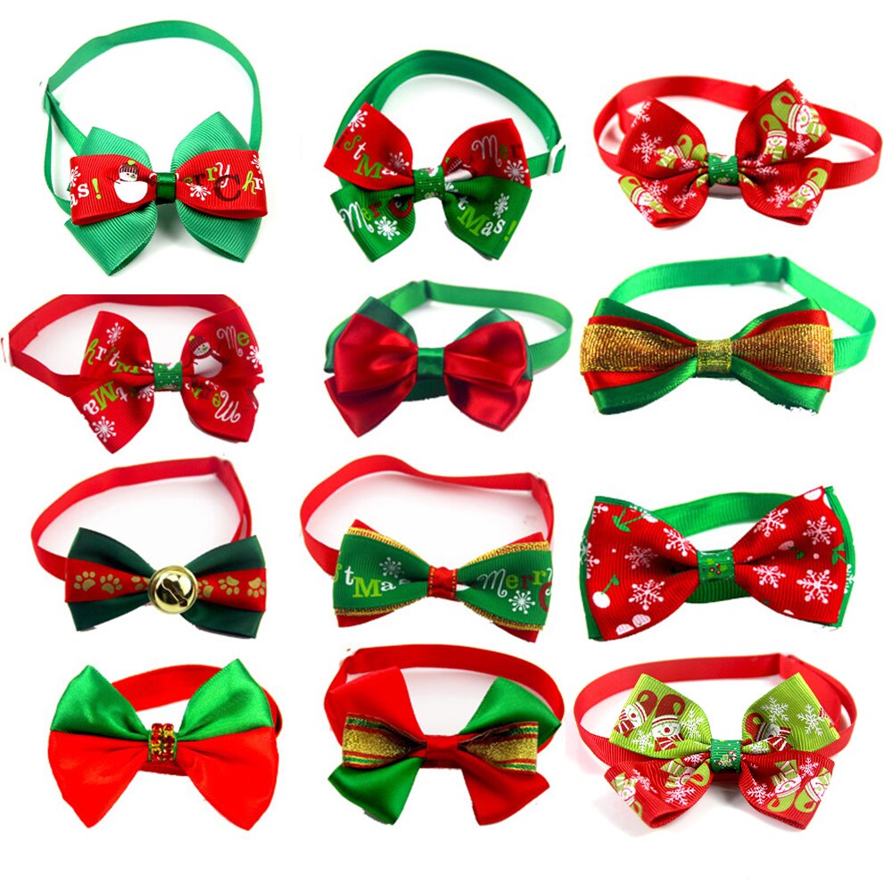 Adjustable Christmas Dog Bow Tie Adjustable Christmas Dog Bow Tie