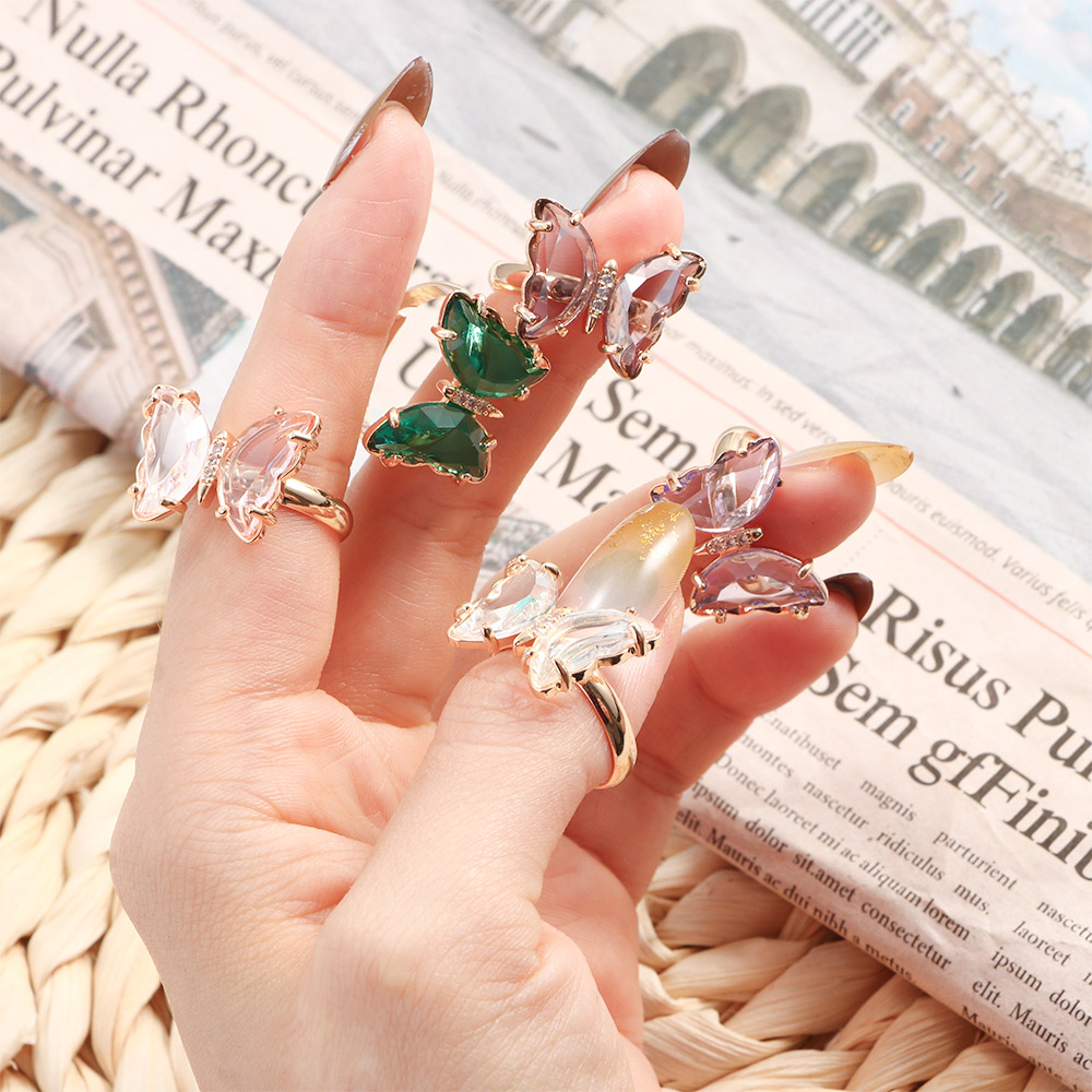 Adjustable Colorful Crystal Butterfly Ring Adjustable Colorful Crystal Butterfly Ring