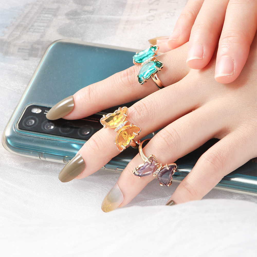 Adjustable Colorful Crystal Butterfly Ring Adjustable Colorful Crystal Butterfly Ring