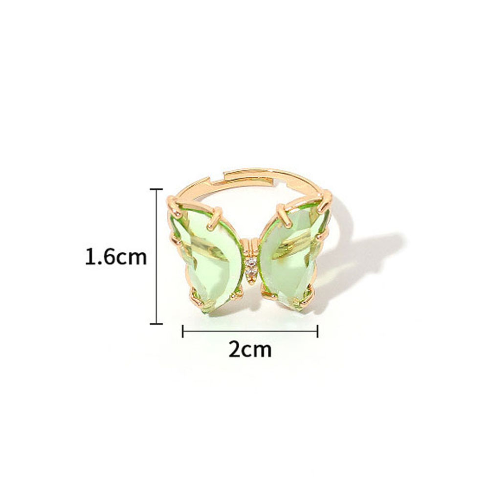 Adjustable Colorful Crystal Butterfly Ring Adjustable Colorful Crystal Butterfly Ring