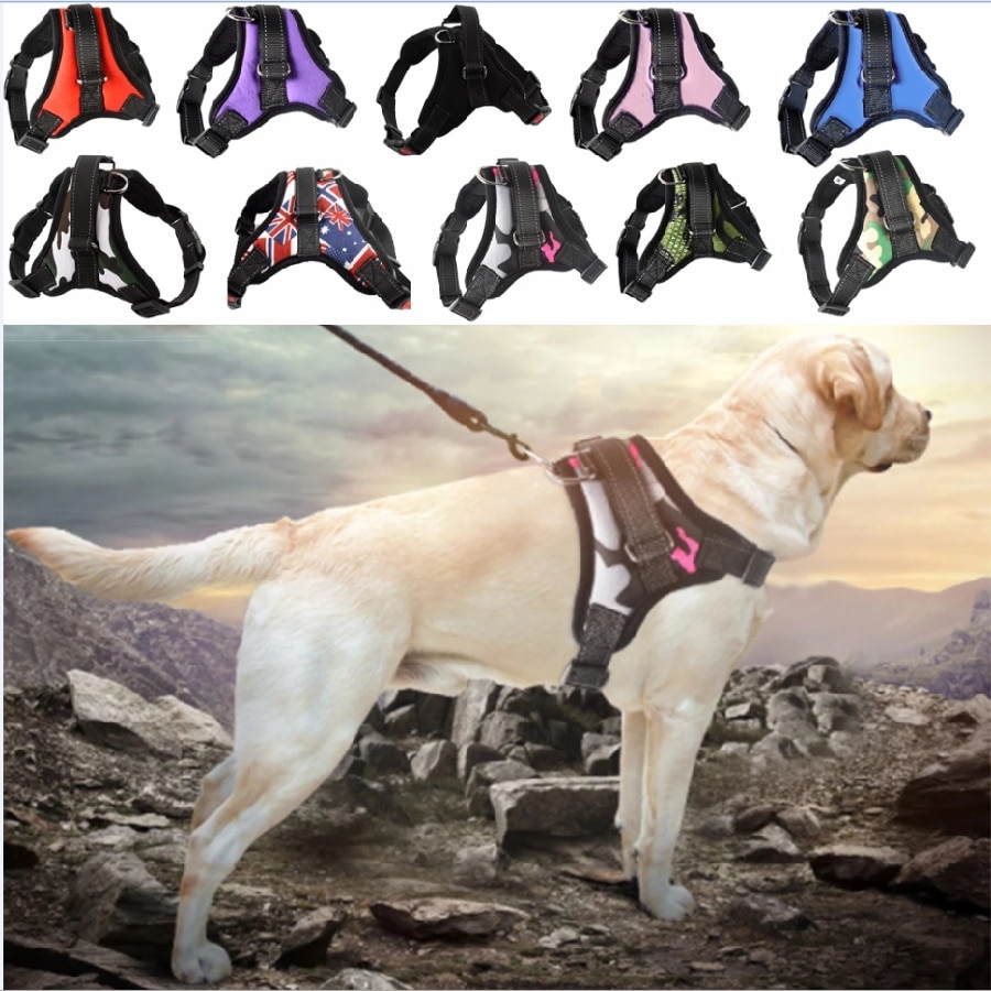 Adjustable Dog Harness Durable Reflective Pet Dog Harness For Dogs Pet Walking Harness For Small Medium Large Pets Adjustable Dog Harness Durable Reflective Pet Dog Harness For Dogs Pet Walking Harness For Small Medium Large Pets