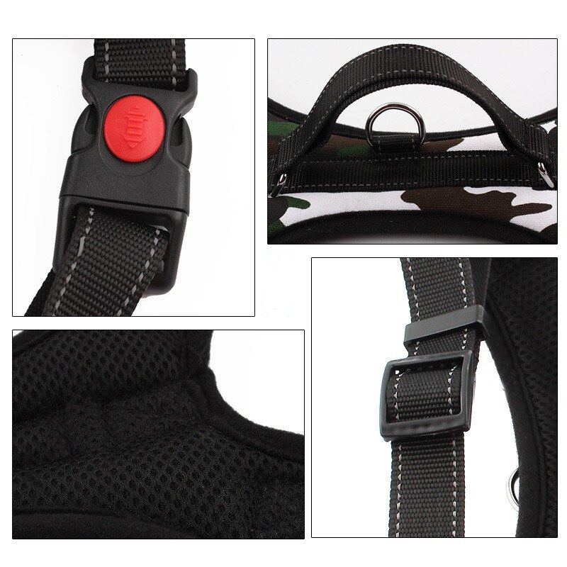 Adjustable Dog Harness Durable Reflective Pet Dog Harness For Dogs Pet Walking Harness For Small Medium Large Pets Adjustable Dog Harness Durable Reflective Pet Dog Harness For Dogs Pet Walking Harness For Small Medium Large Pets