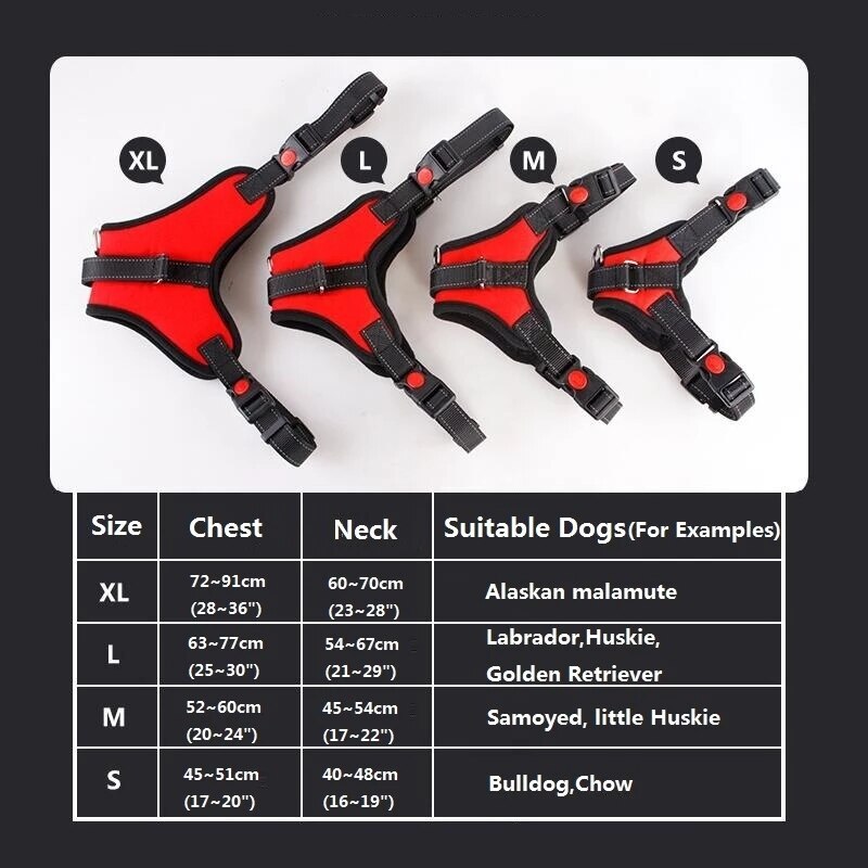 Adjustable Dog Harness Durable Reflective Pet Dog Harness For Dogs Pet Walking Harness For Small Medium Large Pets Adjustable Dog Harness Durable Reflective Pet Dog Harness For Dogs Pet Walking Harness For Small Medium Large Pets