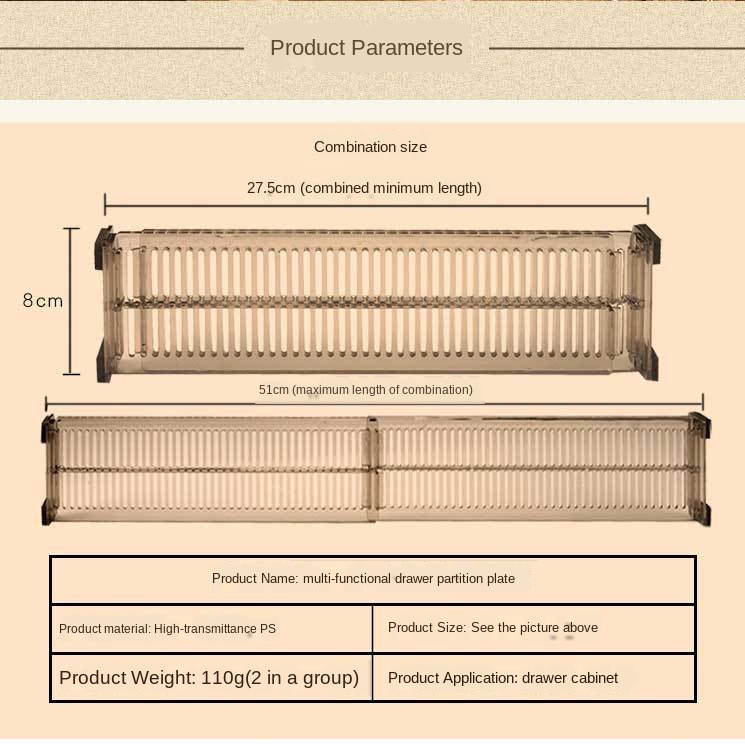 Adjustable Drawer Dividers Organizer (2 pcs)