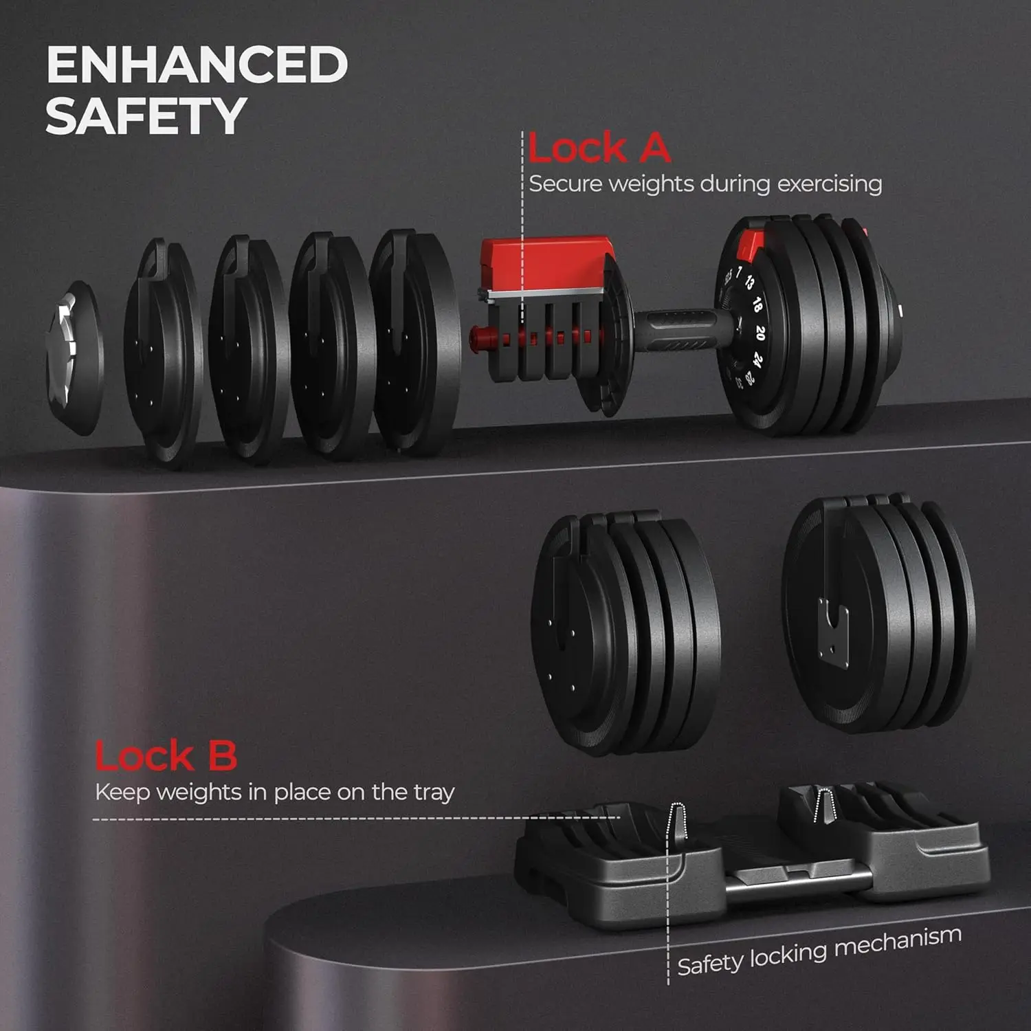 Adjustable Dumbbell Set 28/40/52.5/90LBS Adjustable Dumbbells Fast Adjust Dumbbell Weight Set Adjustable Dumbbell Set 28/40/52.5/90LBS Adjustable Dumbbells Fast Adjust Dumbbell Weight Set
