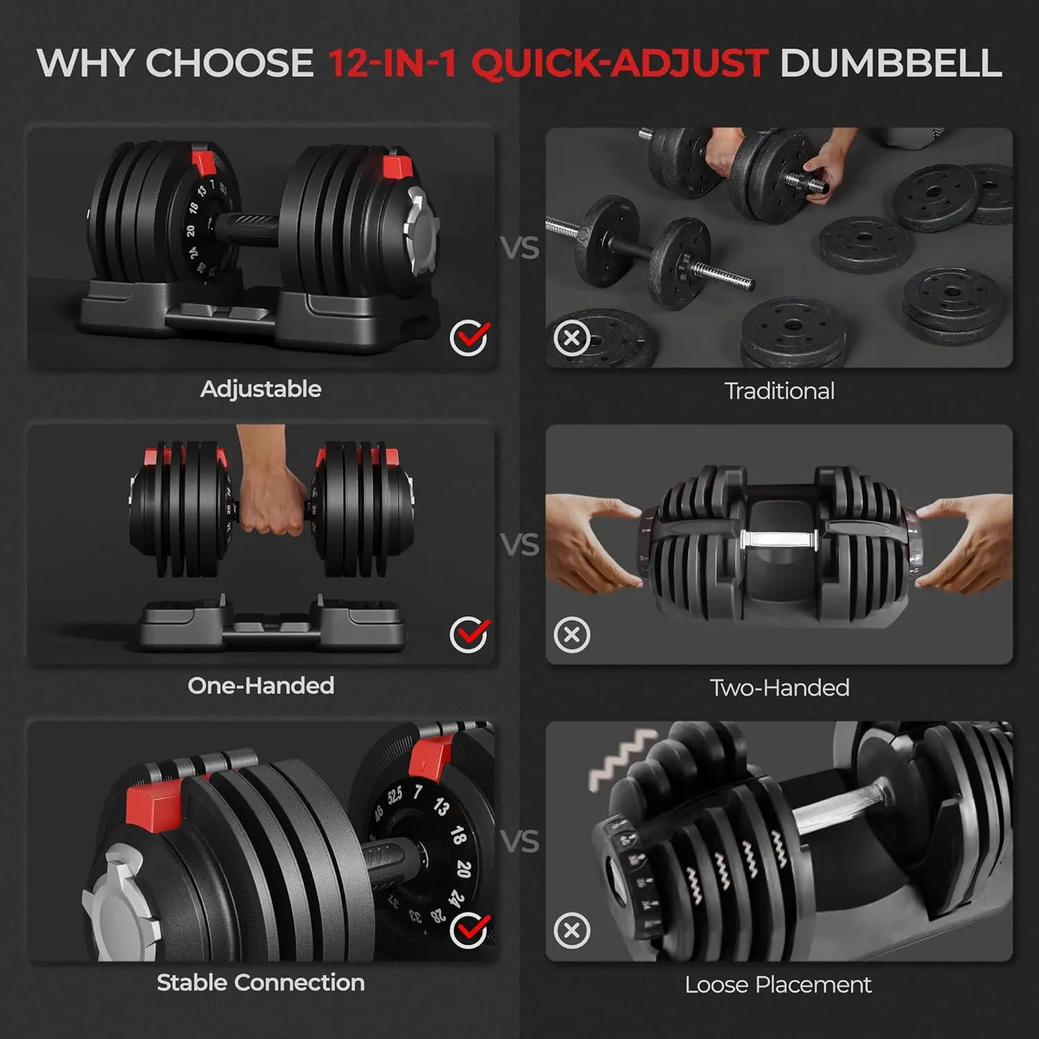 Adjustable Dumbbell Set 28/40/52.5/90LBS Adjustable Dumbbells Fast Adjust Dumbbell Weight Set Adjustable Dumbbell Set 28/40/52.5/90LBS Adjustable Dumbbells Fast Adjust Dumbbell Weight Set