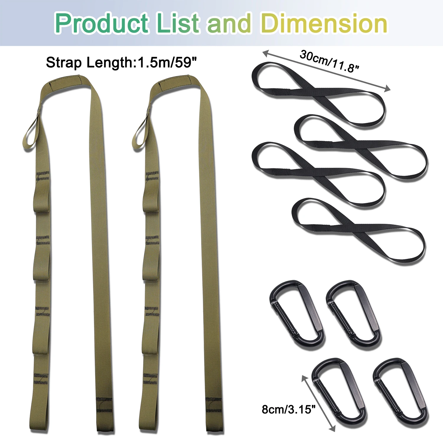Adjustable Dumbbell Spotter Straps for Barbell Rack Attachment Chest Bench Press Hanging Dumbbells Safety Hanger Straps Adjustable Dumbbell Spotter Straps for Barbell Rack Attachment Chest Bench Press Hanging Dumbbells Safety Hanger Straps