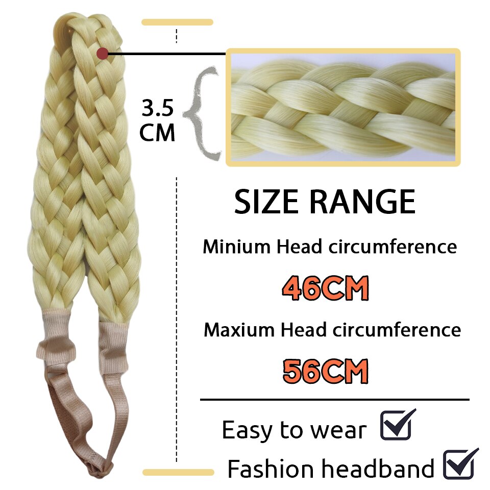Adjustable Fake Braided Hair Headband Adjustable Fake Braided Hair Headband