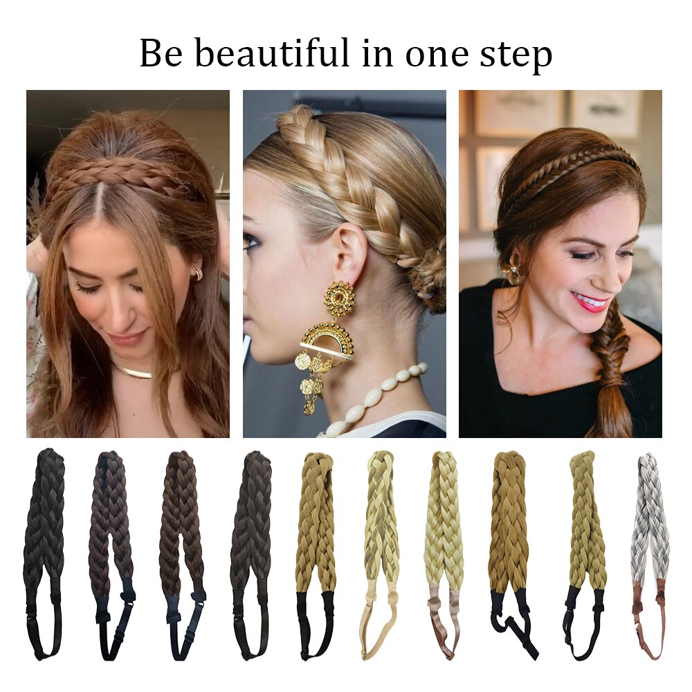 Adjustable Fake Braided Hair Headband Adjustable Fake Braided Hair Headband
