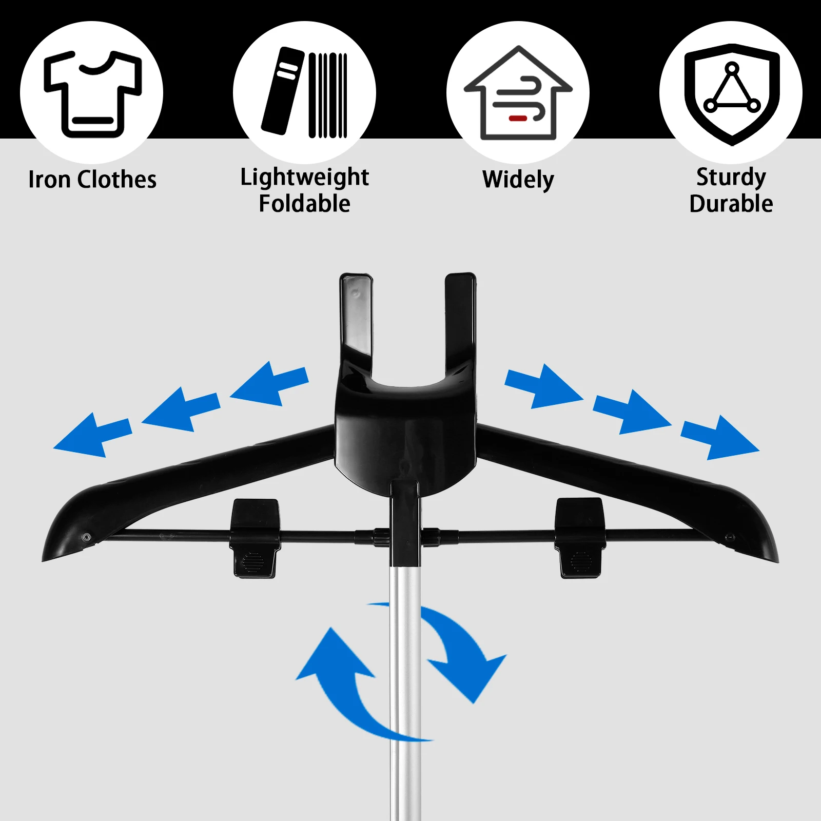 Adjustable Garment Hanger for Steaming Adjustable Garment Hanger for Steaming