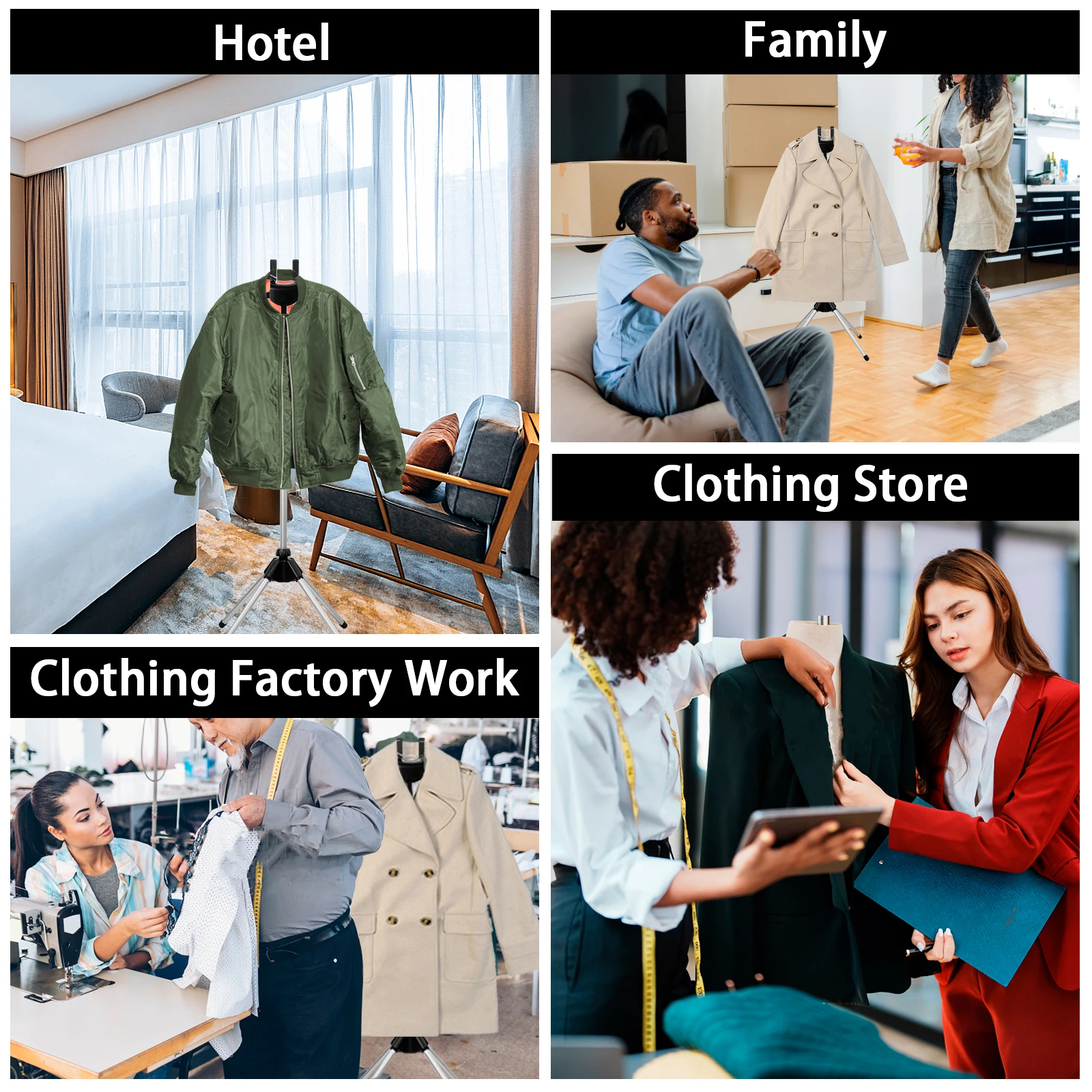 Adjustable Garment Hanger for Steaming Adjustable Garment Hanger for Steaming