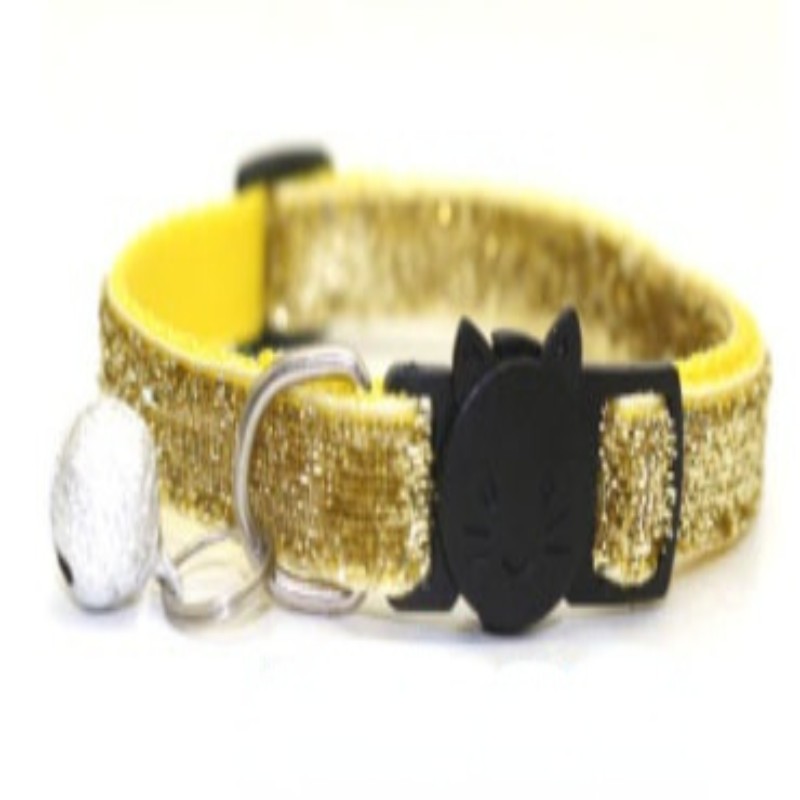 Adjustable Glitter Cat Bell Collar