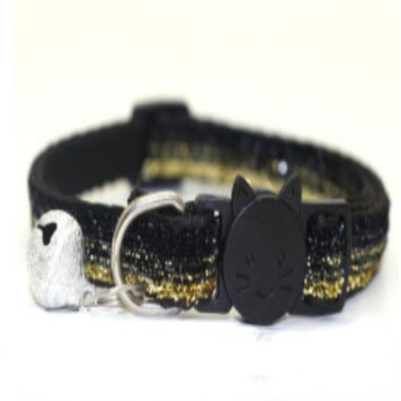 Adjustable Glitter Cat Bell Collar