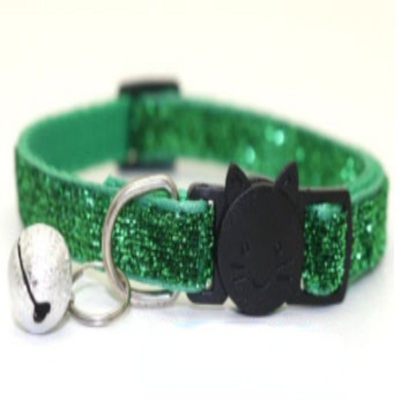 Adjustable Glitter Cat Bell Collar
