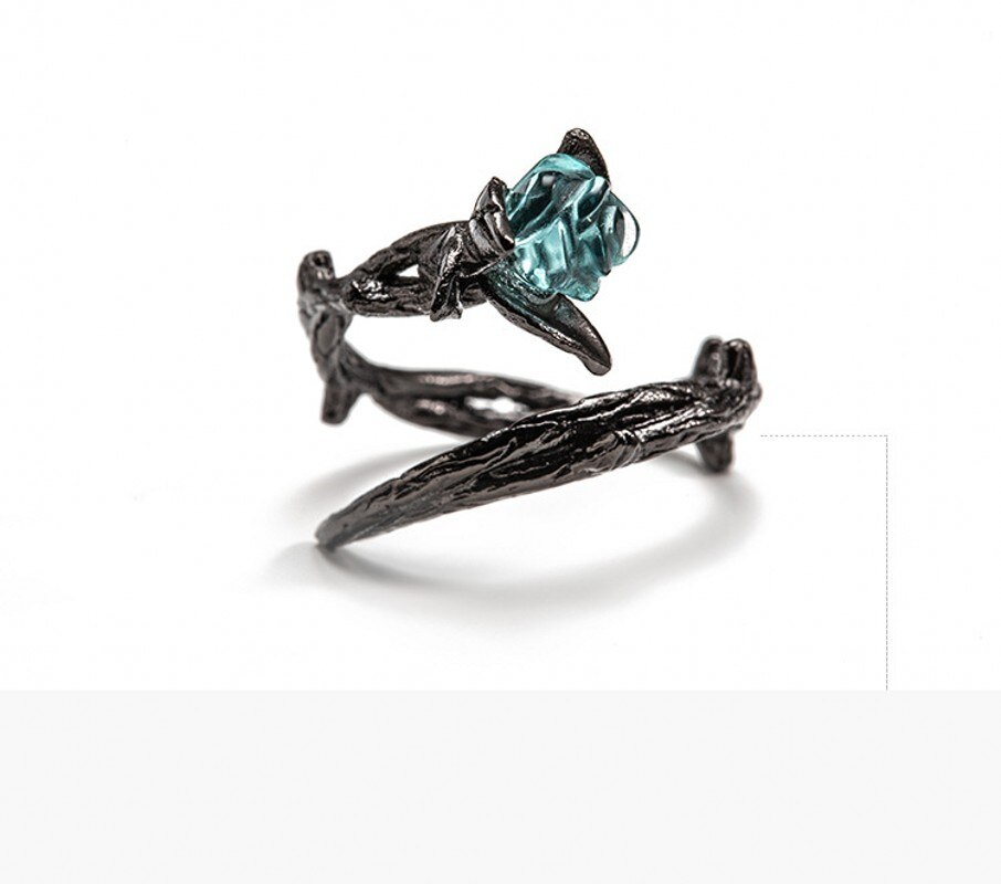 Adjustable Gothic Metal Rose Thorn Ring Adjustable Gothic Metal Rose Thorn Ring