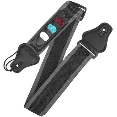 Adjustable Guitar Strap with Pick Holder Adjustable Guitar Strap with Pick Holder