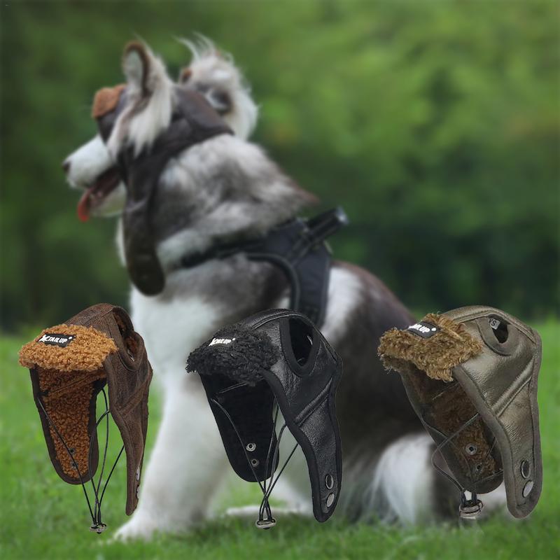 Adjustable Leather Dog Aviator Hat Adjustable Leather Dog Aviator Hat