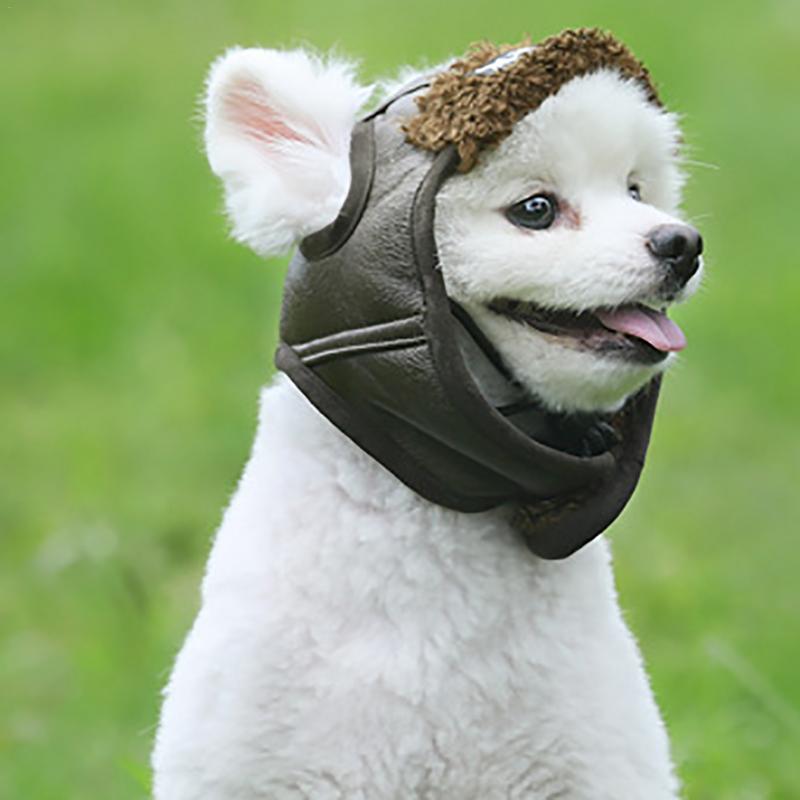 Adjustable Leather Dog Aviator Hat Adjustable Leather Dog Aviator Hat