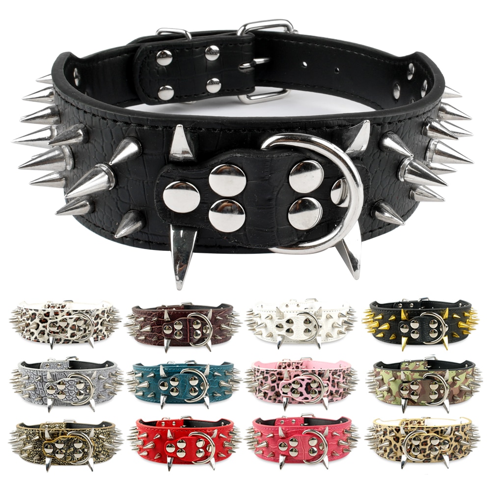 Adjustable Leather Studded Dog Collar Adjustable Leather Studded Dog Collar