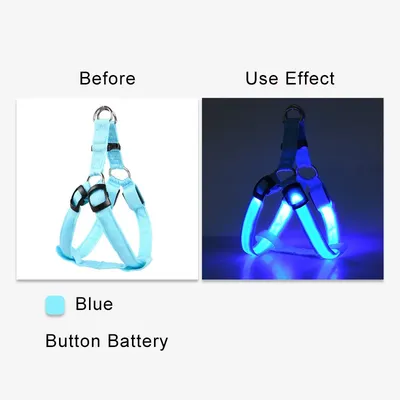 Adjustable LED Dog Harness No Pull Small Medium Glowing Nylon Breast-Band Night Safety Arnes Perro Pets Dog Accessories Adjustable LED Dog Harness No Pull Small Medium Glowing Nylon Breast-Band Night Safety Arnes Perro Pets Dog Accessories