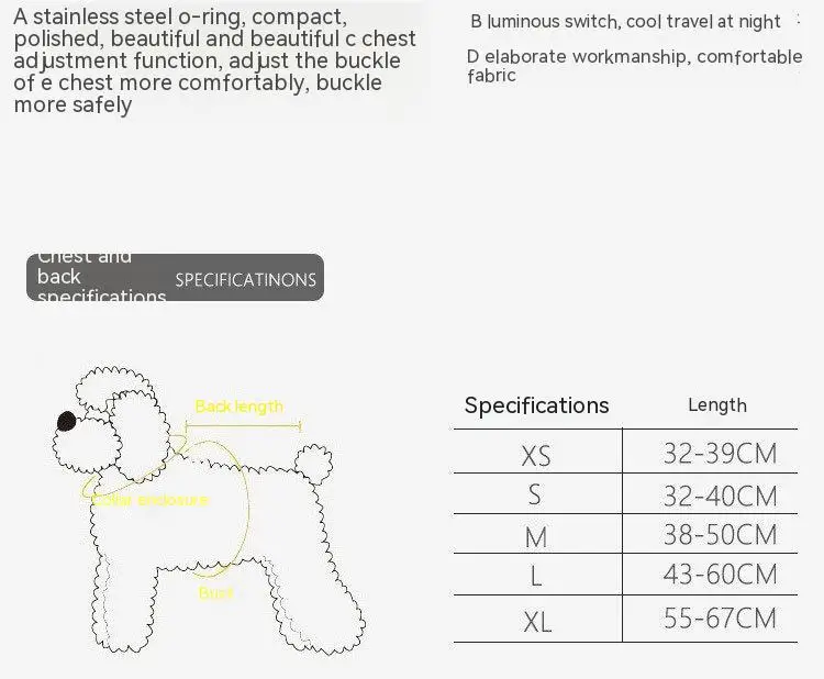 Adjustable LED Dog Harness No Pull Small Medium Glowing Nylon Breast-Band Night Safety Arnes Perro Pets Dog Accessories Adjustable LED Dog Harness No Pull Small Medium Glowing Nylon Breast-Band Night Safety Arnes Perro Pets Dog Accessories