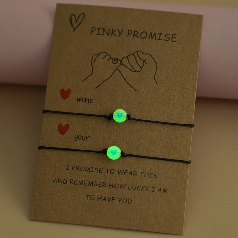 Adjustable Luminous Pinky Promise Bracelets Adjustable Luminous Pinky Promise Bracelets