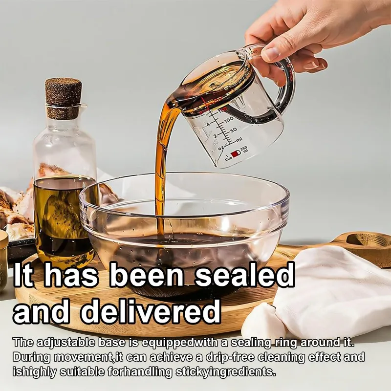 Adjustable Measuring Cup Multi-Functional Measuring Cup with Scraper-Style Seal Base Measurings Cube Cups for Cooking Adjustable Measuring Cup Multi-Functional Measuring Cup with Scraper-Style Seal Base Measurings Cube Cups for Cooking