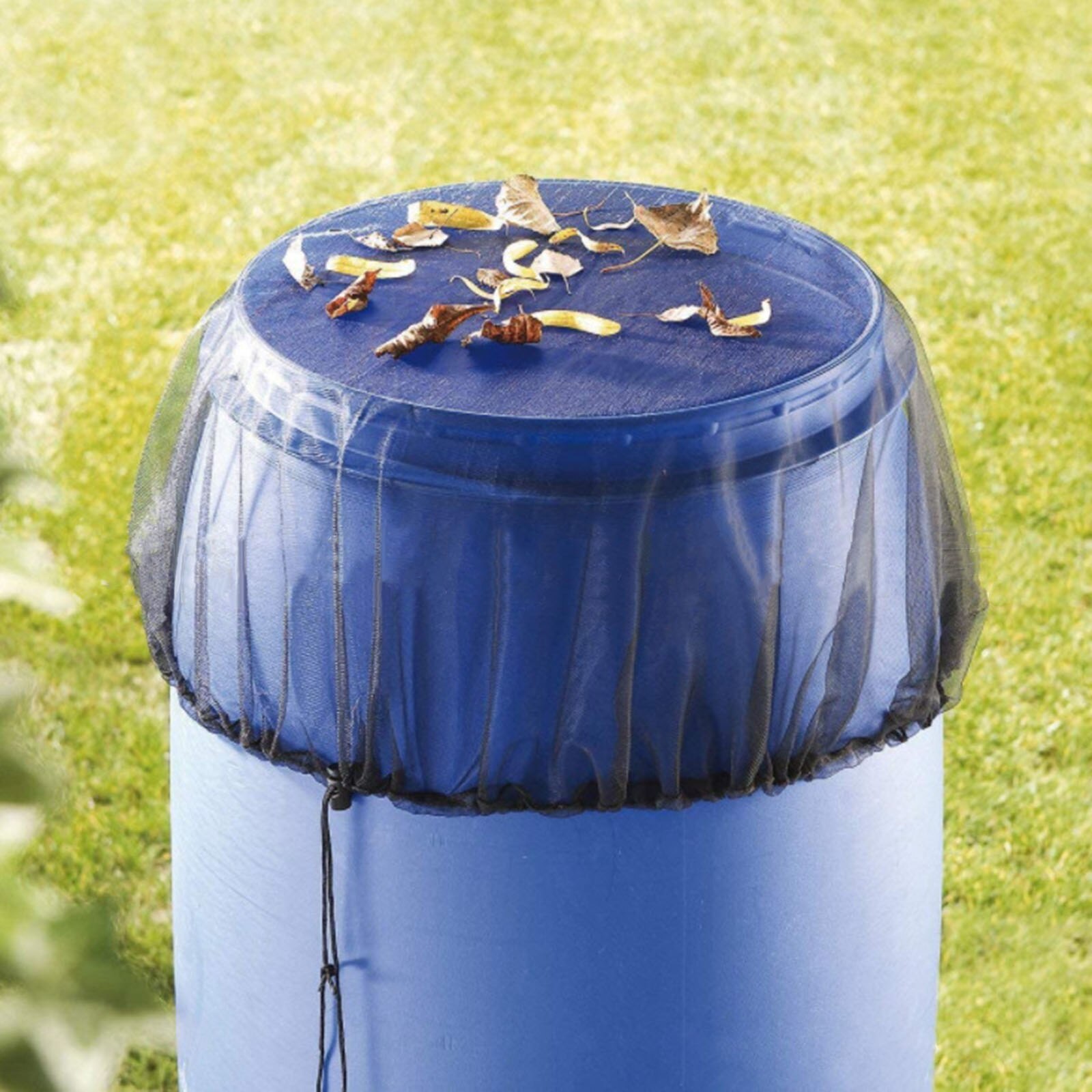 Adjustable Mesh Rain Barrel Cover Adjustable Mesh Rain Barrel Cover