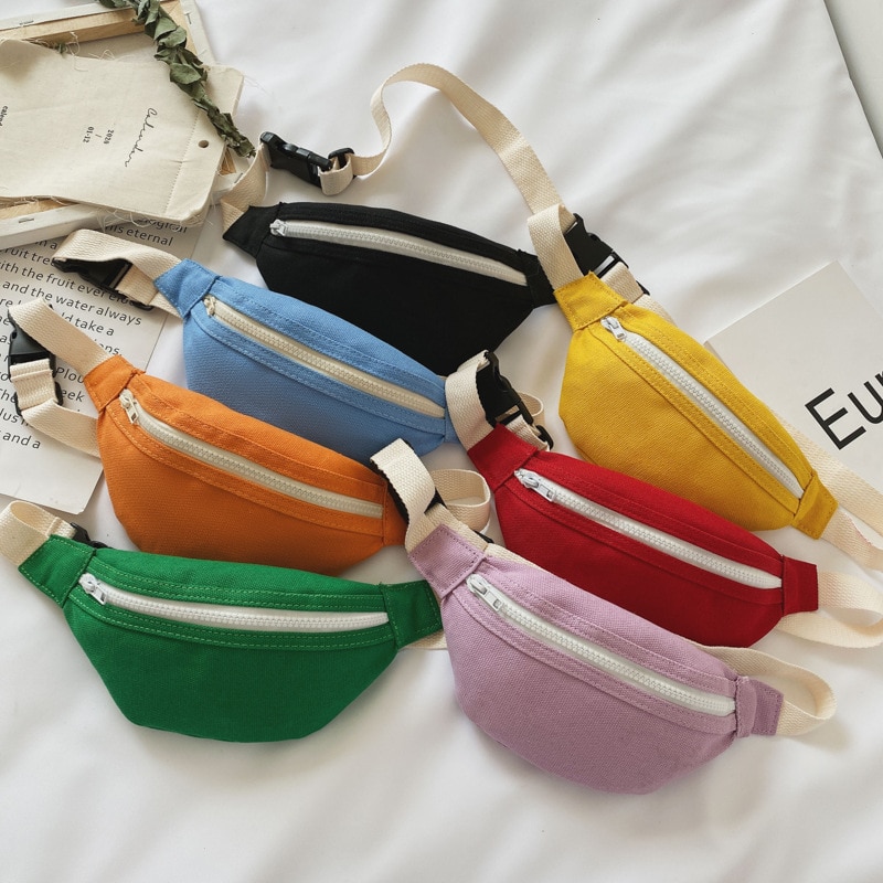 Adjustable Mini Canvas Kids Fanny Pack