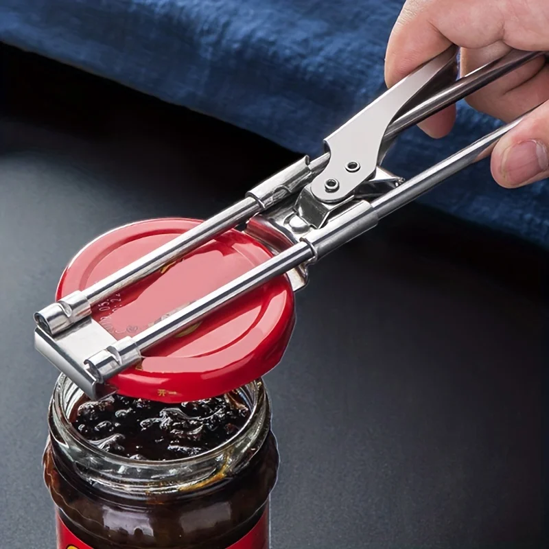 Adjustable Multi-Function Bottle Opener Stainless Steel Lids Off Jar Opener Labor-Saving Screw Can Opener For Kitchen