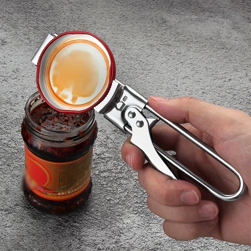 Adjustable Multi-Function Bottle Opener Stainless Steel Lids Off Jar Opener Labor-Saving Screw Can Opener For Kitchen