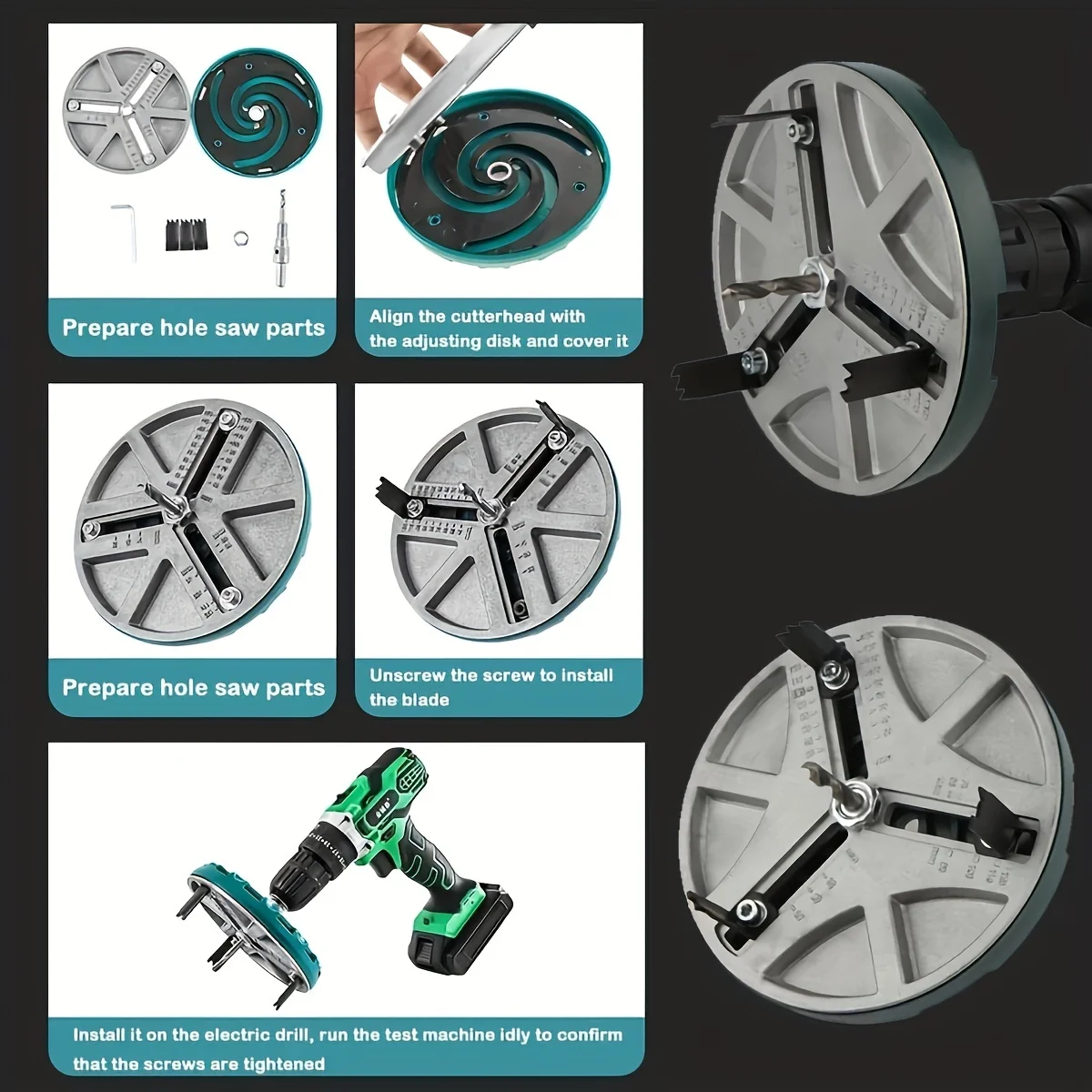 Adjustable Multifunctional Universal Hole Opener Diameter Woodworking Hole Adjustable Opener Diameter Hole Saw