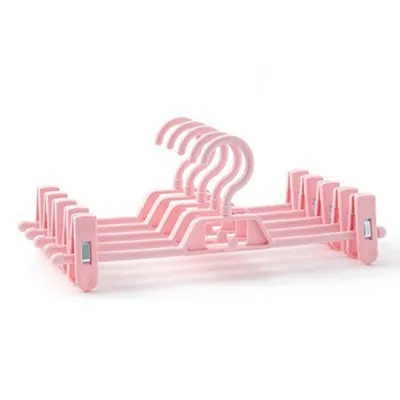 Adjustable Plastic Pants Clip Hangers (10 pcs) Adjustable Plastic Pants Clip Hangers (10 pcs)