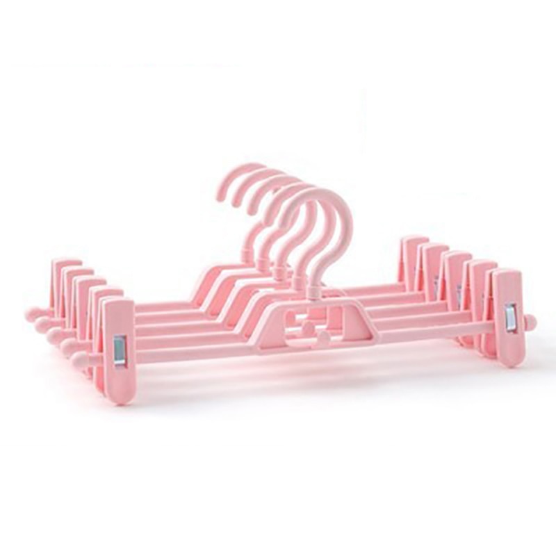 Adjustable Plastic Pants Clip Hangers (10 pcs)