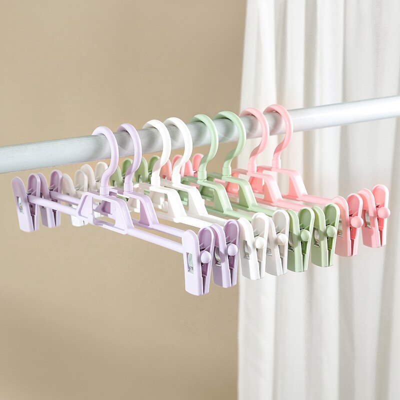 Adjustable Plastic Pants Clip Hangers (10 pcs) Adjustable Plastic Pants Clip Hangers (10 pcs)