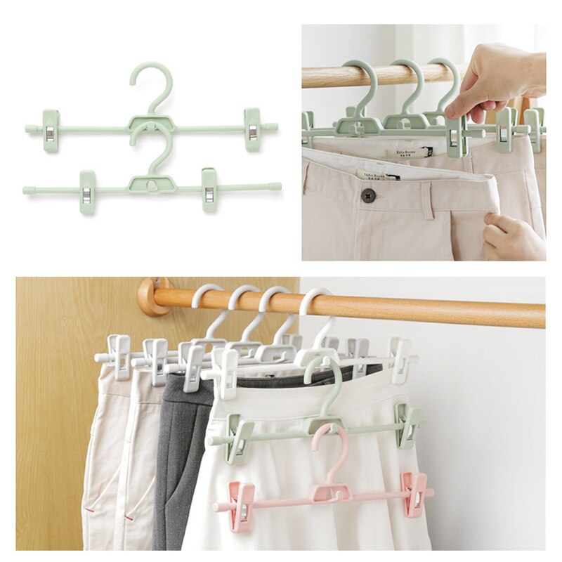 Adjustable Plastic Pants Clip Hangers (10 pcs) Adjustable Plastic Pants Clip Hangers (10 pcs)