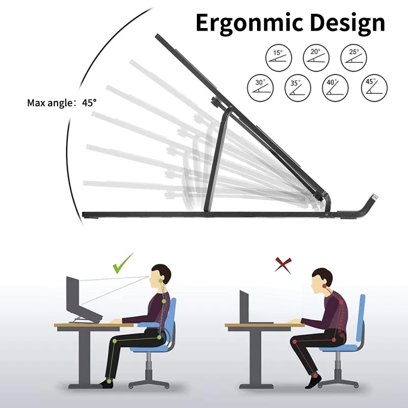Adjustable Portable Tablet Stand 7 Angle Compatible With 8 TO 15.6 Inch Laptops Adjustable Portable Tablet Stand 7 Angle Compatible With 8 TO 15.6 Inch Laptops