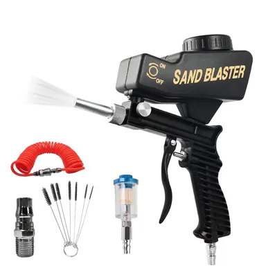 Adjustable Sandblasting Gun 90 Psi Portable Sand Blaster Paint Spray Machine Gravity Pneumatic Small Handheld Blasting Adjustable Sandblasting Gun 90 Psi Portable Sand Blaster Paint Spray Machine Gravity Pneumatic Small Handheld Blasting