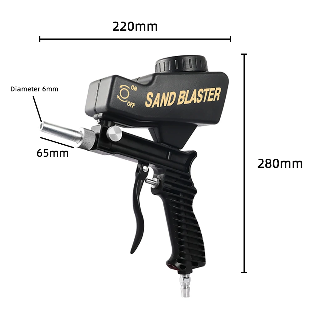 Adjustable Sandblasting Gun 90 Psi Portable Sand Blaster Paint Spray Machine Gravity Pneumatic Small Handheld Blasting Adjustable Sandblasting Gun 90 Psi Portable Sand Blaster Paint Spray Machine Gravity Pneumatic Small Handheld Blasting