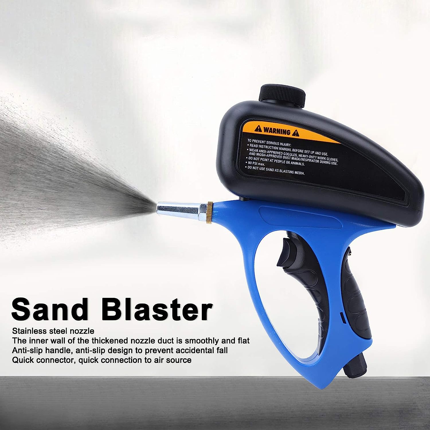 Adjustable Sandblasting Gun 90psi Portable Sand Blaster Sand Blasting Machine Gravity Small Handheld Pneumatic Blasting