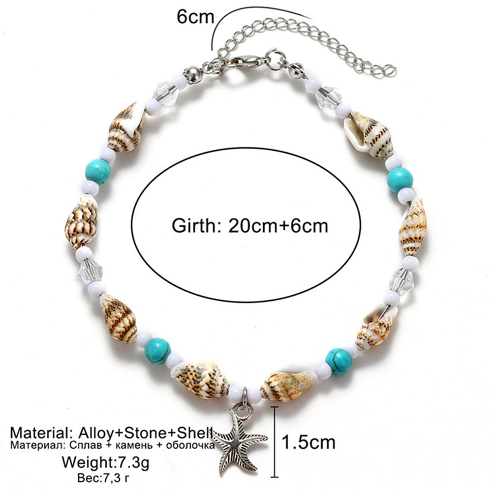 Adjustable Shell and Starfish Anklet Adjustable Shell and Starfish Anklet