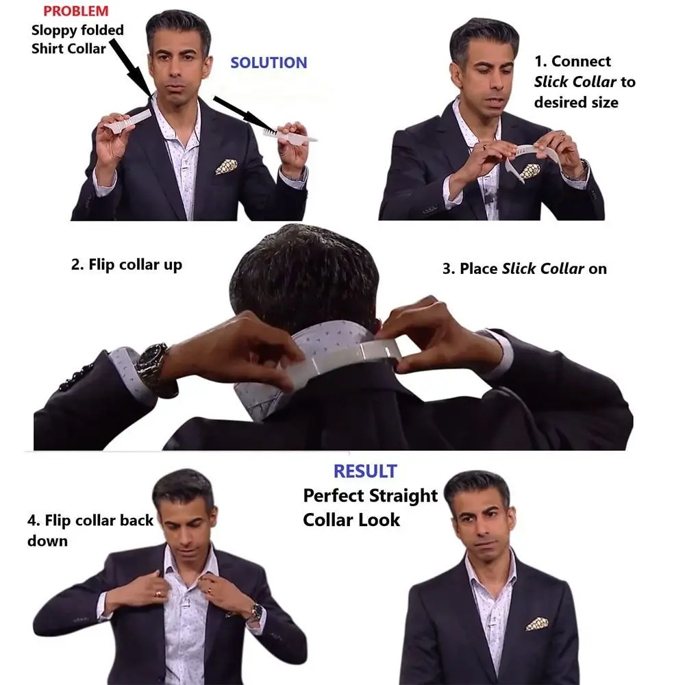 Adjustable Shirt Collar Support Shaper New Collar Stays Collar Stays Bundle Kit Clothes Accessory Slick Shirt Stand Adjustable Shirt Collar Support Shaper New Collar Stays Collar Stays Bundle Kit Clothes Accessory Slick Shirt Stand