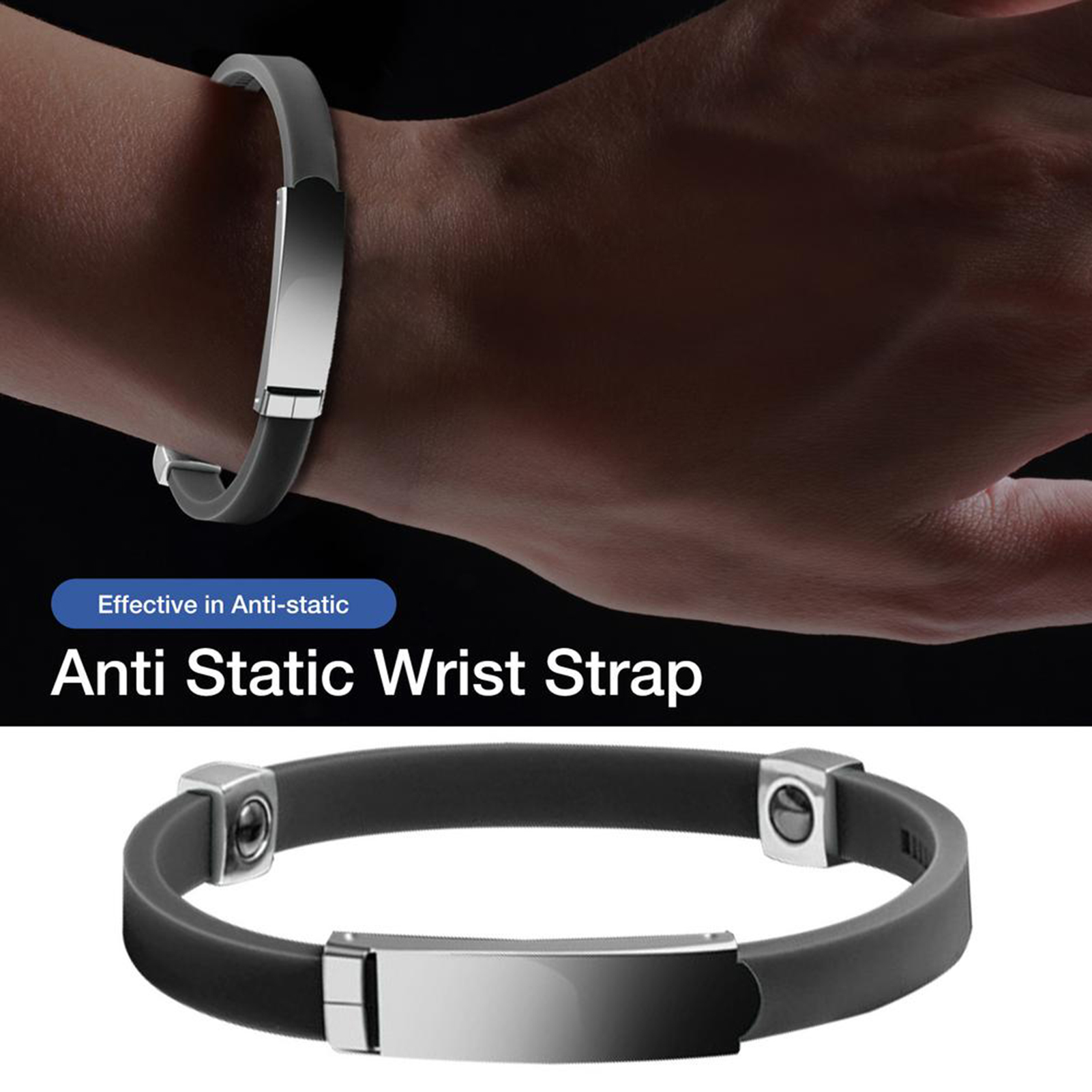 Adjustable Silicone Electrostatic Bracelet